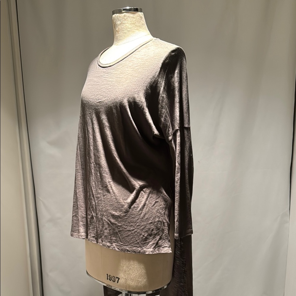 Green Casual Long Sleeve Sheath Top